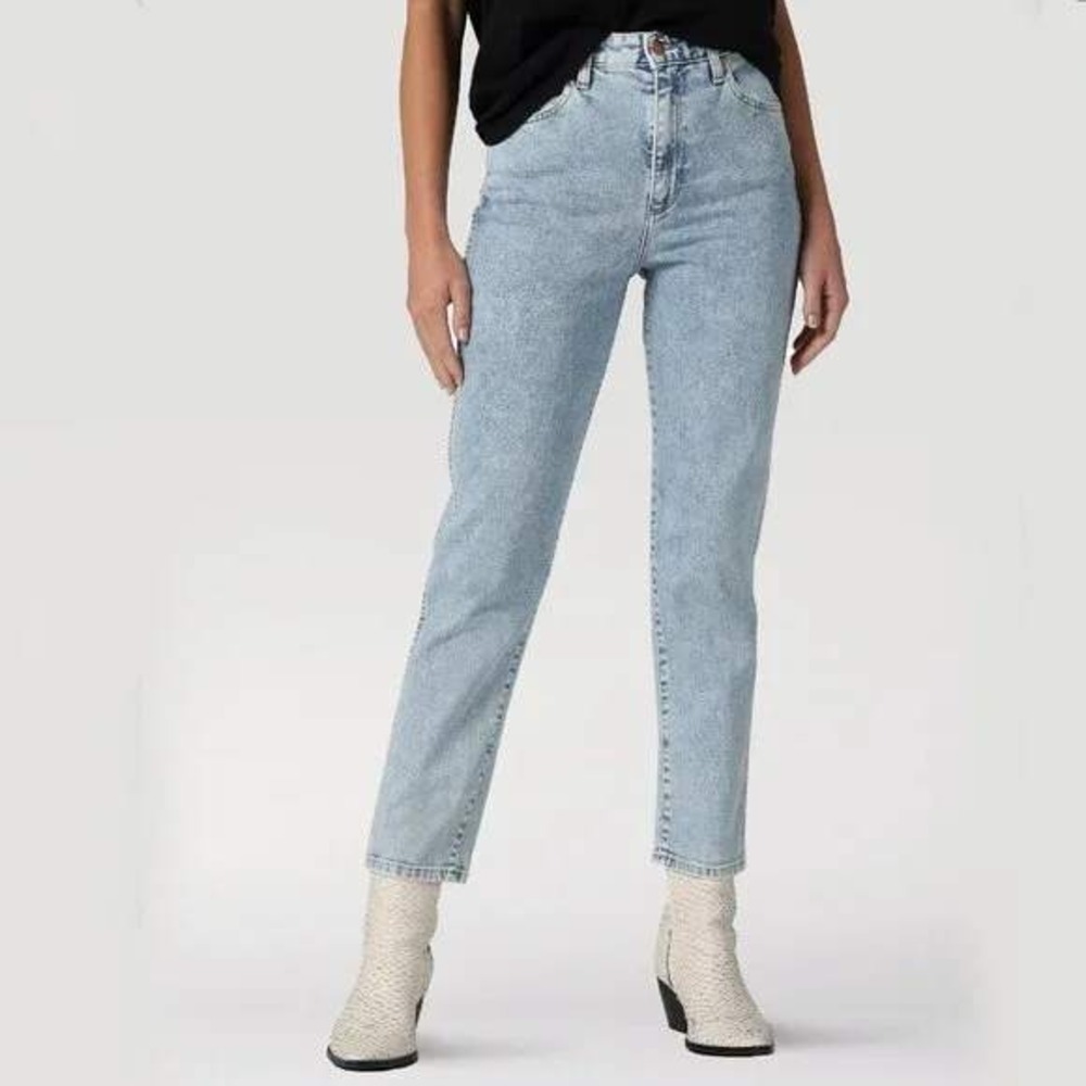 Wrangler Womens‎ Stonewashed Mom Jeans 29 Acid Wash Blue 112324871 Western Retro